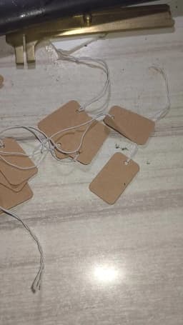 1000PCS Brown Paper Tags Price Labels With Elastic Rubber Line 25X15MM Hot Selling For Craft Or Jewelry Shops With Wholesa