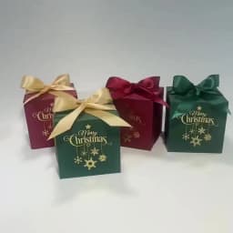 Christmas square paper gift box, Christmas candy chocolate Dim sum gift box, holiday party gift gift box decoration