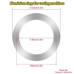 High-Precision Silicone Gaskets & Aluminum Adapter Plate Disc for Professional Vacuum Casting Jewelry Machine Accessory