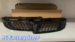 Glossy Black Front Bumper Fog Light Grille For Audi A4 For S4 B9 S-line 2016-2018 Honeycomb Mesh Pair Fog Lamp Cover