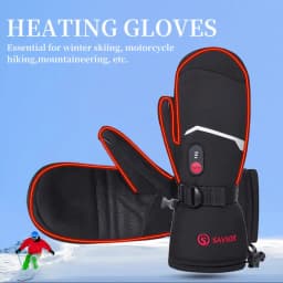 Savior Heat Winter Mittens Ski Heated Gloves Rechargeable Eelctric Battery for Men Women Keep Warm Heated Outdoor Sports Gloves