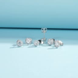 MODIAN D Color Heart Pear Square Moissanite Stud Earrings 925 Sterling Silver Lab Diamond Earrings For Women Wedding Jewelry