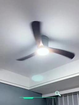 38/56inch Low Floor Ceiling Fan Light 3 Blades DC Motor Remote Control LED Lights for Restaurant Coffee Shop Home Hotel Office