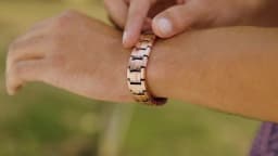 ARADOO Premium Copper Bracelet for Men with Strength 5000 Gauss Magnets Titanium Steel Wristband Jewelry Gifts
