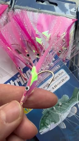 JYJ pack artificial laser fish skin Spanish mackerel hook,fishing sabiki rig string hook for sea fishing
