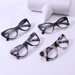Women's Versatile Large Framed Cat Eye High-definition Reading Glasses Anti-Blue Light Elegant Fashionable Eyeglasses 0 TO +4.0