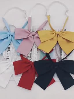 Preppy Chic Solid Color JK Uniform Bowties Women Red Butterfly Oversized Swallowtail Bowknot College Girls Collar Fashion Cravat