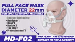 YuWell YF-02 Cpap Mask with Headgear Free Nasal Pads CPAP Full Mask Machine Sleep Apnea Anti Snoring For CPAP BIPAP Machine