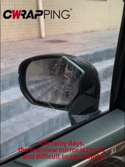 2PCS Car Rearview Mirror Rain Eyebrow Carbon Fiber Rain Shield Sun Shade Clear Vision Protector for Auto Mirror Accessories