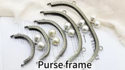 8.5CM~20.5cm Purse Frames Metal Kiss Clasp Handle Bag Bronze Metal Kiss Clasp Lock Frame Pearl Head Knurling Semicircle KZ151324