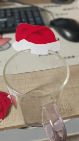 10PCS Christmas Cup Card Santa Hat Wine Glass Decor Ornaments Navidad Noel New Year Gift Christmas Decorations