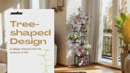 7 Tier Tree Shaped Plant Stand for Patio Living Room Metal Plant Flower Pot Display Holder with Lights