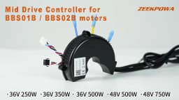 BAFANG 48V 750W BBS01 BBS02 Central Motor Controller for Mid Drive Motor with Front Lamp Connector and Gear Shift Sensor