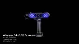 Creality Scanner Raptor X&Creality Handle Scanning Bridge 3D Scan Triple-in-one 34+7 Blue Laser NIR Light 0.02 Mm Accuracy 60fps