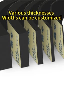 Rubber Self Adhesive Sponge Seal Strip Single Sided Adhesive EVA Black Foam Anti-collision Seal Gasket Width10-50mm Thick 1-5mm