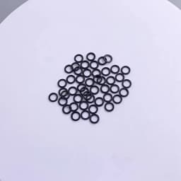OUZEY 100Pcs Carp Fishing Round Connector Rig Ring Stainless Steel Quick Change Matt Black O rings Fishing Tackle Accessories