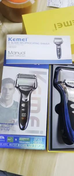 Kemei 5 Blade Electric Shaver For Men Face Beard Wet Dry Electric Razor Rechargeable Shaving Machine Washable