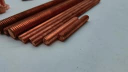 Copper Fully Threaded Metric Bar Studding Rods M4 M5 M6 M8 M10 M12 M16 M18 M20