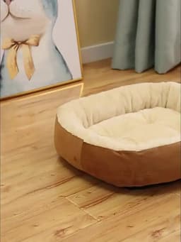 Plush Oval Pet Bed for Dogs and Cats, Thickened achine Washable All-Season Dog Cat Cushion for Small Medium Large Breeds