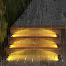 Solar LED Step Lamp Stair Lights Outdoor IP68 Waterproof Solar Light With Lens Anti-theft Design Decor Lighting For Garden Deck