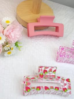 5pcs Simple Large Hollow Square Versatile Hair Accessories, Suitable for Back-to- Season Gift Giving Suitable for Thick Hair