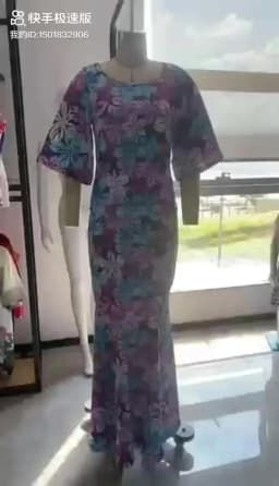 2022 New Samoan Puletasi Set Monstera Leaf Print Bat Sleeve Ptaha Blue Polynesian Top Maxi Fishtail Skirt Womens 2 Piece Set