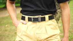 KOLBER Thick Casual Belt for Men Metal Automatic Buckle Soft Real Nylon Tactical Outdoor Belt Non-Hole Work Belt Male Waistband