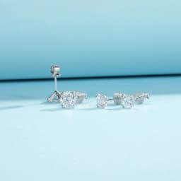 MODIAN D Color 1CT Moissanite Stud Earrings 925 Sterling Silver Brilliant Round Cut Lab Created Diamond Jewelry For Women