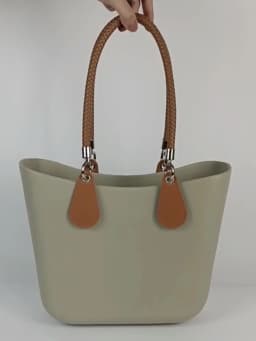 New 1 Pair Obag PU Woven Braided Leather Rope Handles Straps Round Handlefor O Bag Accessoires
