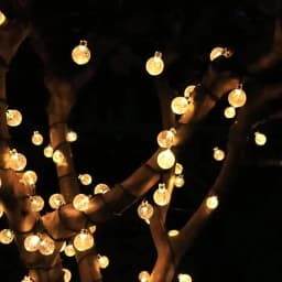 Solar 5/7/12m Outdoor LED Crystal Globe String Light Fairy Light for Garden Wedding Christmas Home Room 2025 Ramadan Decoration