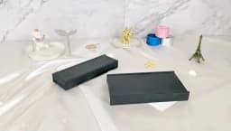 PU Leather Bare Stone Gemstone Jewelry Box Magnet Stone Storage Display Box Gem Display Counter Exhibition Lid V Groove Box