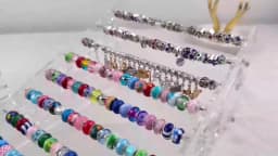 Transparent Acrylic Pendant Earring Display Stand Rod Bracelet Beads Collection Holder Rondelles Rack Trollbeads E Series Charms