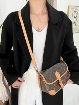 Cowhide Bag Strap For Lv Diane Bag,Shoulder Strap Bag Belt Crossbodybag Strap,genuine Leather Durable Bag Replacement Accessory