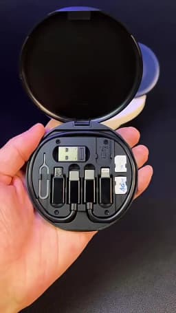 60W Multi USB Charging Adapter Cable Kit, USB C Conversion Kit USB A and Type C to Male Micro/Type C, Phone Data Transfer, Card
