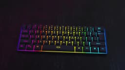 MageGee Mini 60% Gaming Keyboard, RGB Backlit 61 Key Ultra-Compact Keyboard, TS91 Ergonomic Waterproof Mechanical Feeling Office