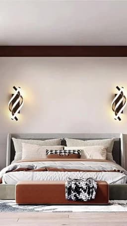 Curved Spiral Design LED Wall Lamp for Bedroom Bedside Corridor Living Room Staircase Corridor Lighting Fixture Home Decor Light
