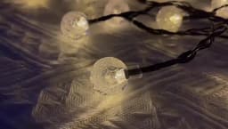 LED Solar Powered Crystal Ball Fairy String Lights Garden Party Outdoor Lamps