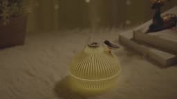 300ml USB Air Humidifier Mini Water Aroma Diffuser with Warm LED Night Light for Home Room Ultrasonic Cool Mist Humidificador