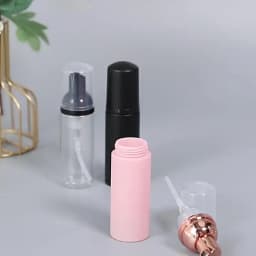 50ml Small Foam Dispenser Plastic Pump Bottles Mini Empty Soap Refillable Bottle for Travel Cleaning Cosmetics Packaging