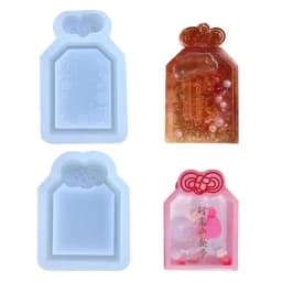Resin Shaker Molds Silicone Resin Casting Molds Epoxy Quicksand Molds for DIY Pendant Charms Jewelry Making Accessories