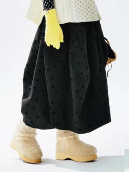 Retro Polka Dot Midi Skirt Loose & Slim - fitting A - line Daily Streetwear Casual & Free 255264