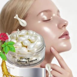 Ginseng Essence Capsules, Moisturizing and Firming Essence Serum, Contains Squalane, Niacinamide, Vitamin E, Retinol, Deep Hydration (0.34Gx30 Capsules)/Bottle-1 Bottle