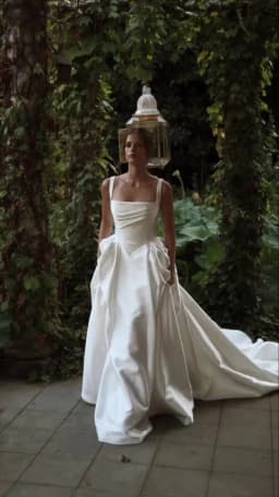 Smileven Spaghetti Strap Satin Wedding Dress A Line Bride Gown Boat Neck Princess Vestido De Novia Wedding Gowns Customized