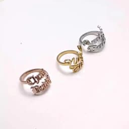 Custom Cursive Name Adjustable Ring Personalized Script Name Rings For Women Couple Name Ring Jewelry Mom Sisters Best Gifts