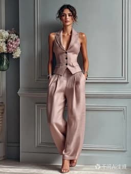 2026 Summer Women Two Piece Set Single-breasted Sleeveless Vest Top And Trousers Pants Set Suit Office Ladies Suits