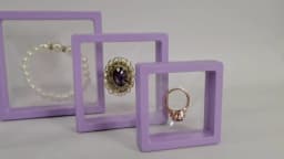 Set 3D Floating Display Case Stands Holder Suspension Storage for Pendant Necklace Bracelet Ring Coin Pin Gift Jewelry Box