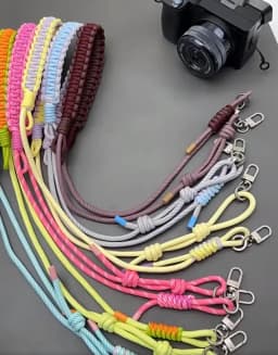 Adjustable Multifunctional Red Phone Lanyard Hand-woven Crossbody Bag Paracord Outdoor Anti-lost Replacement Camera Bag Strap