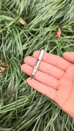 2 IN 1 MINI Ballpoint Pen Stainless Steel Eternal Pencil Erasable Pencil Portable Key Pendant Pocket Pen Emergency Writing