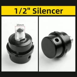 1pcs Plastic Air Compressor Muffler 12.5mm/ 16mm/ 20mm Oil-free Air Compressor Accessories Noise Filter Muffler Black