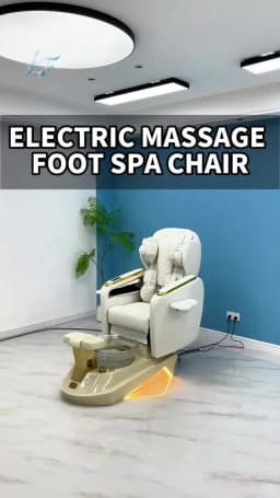 Pedicure Chair Adjustable Angle Massage Ambient Light Foot Spa Salon Beauty Equipment